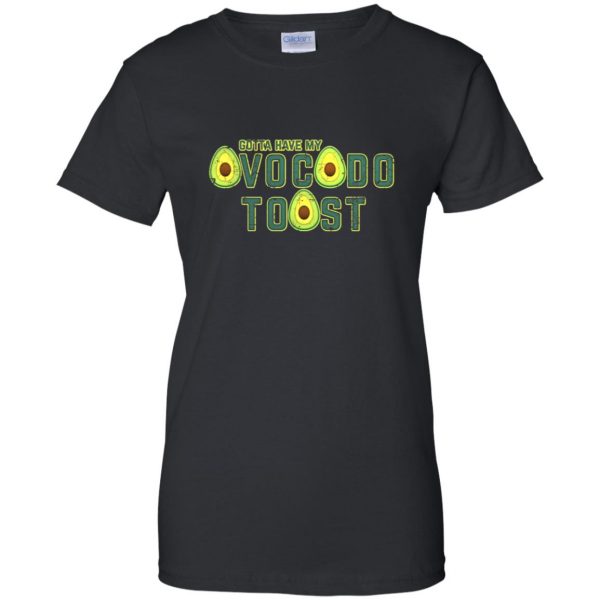 avocado toast womens t shirt - lady t shirt - black