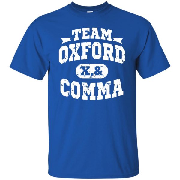 oxford comma t shirt - royal blue