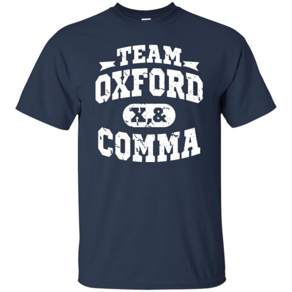oxford comma t shirt - navy blue