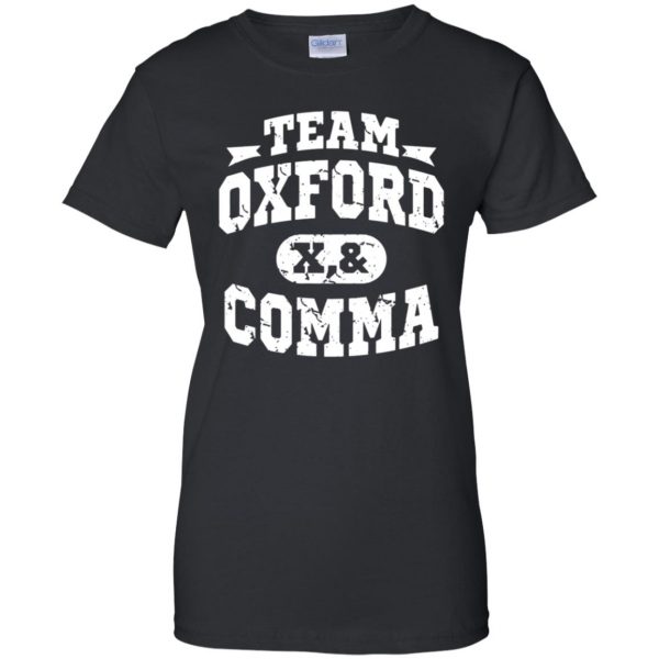 oxford comma womens t shirt - lady t shirt - black