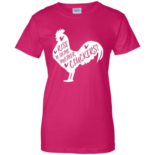 mother clucker womens t shirt - lady t shirt - pink heliconia
