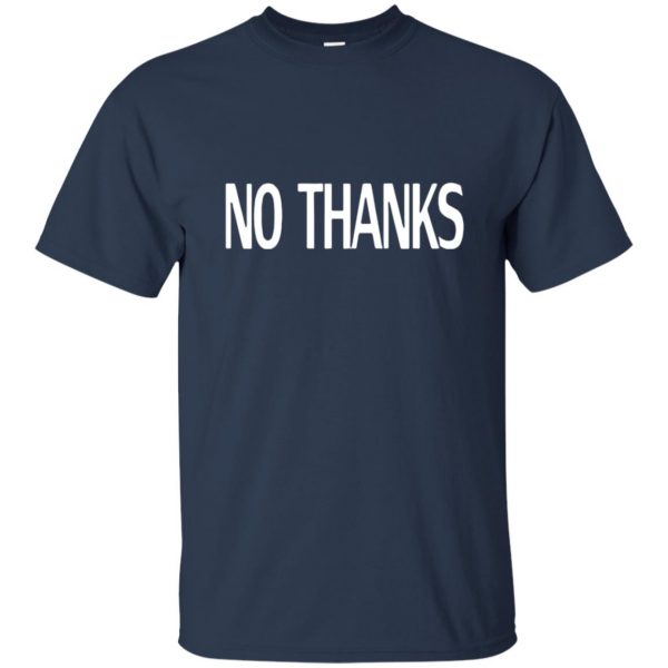 no thanks t shirt - navy blue