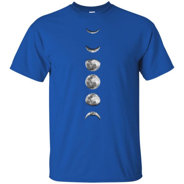 phases of the moon t shirt - royal blue