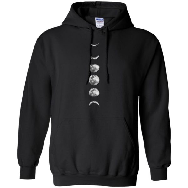 phases of the moon hoodie - black
