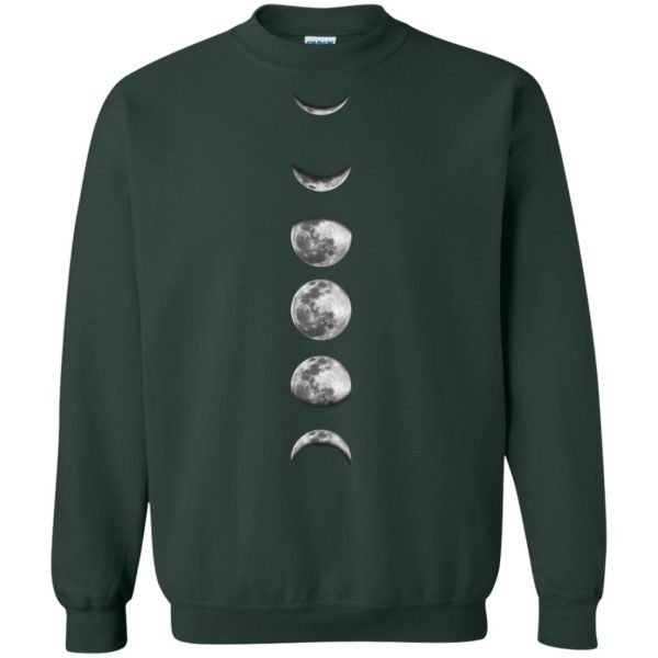 phases of the moon sweatshirt - forest green