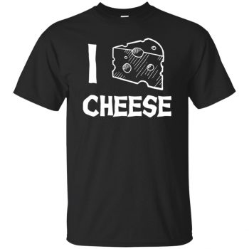 i love cheese t shirt - black