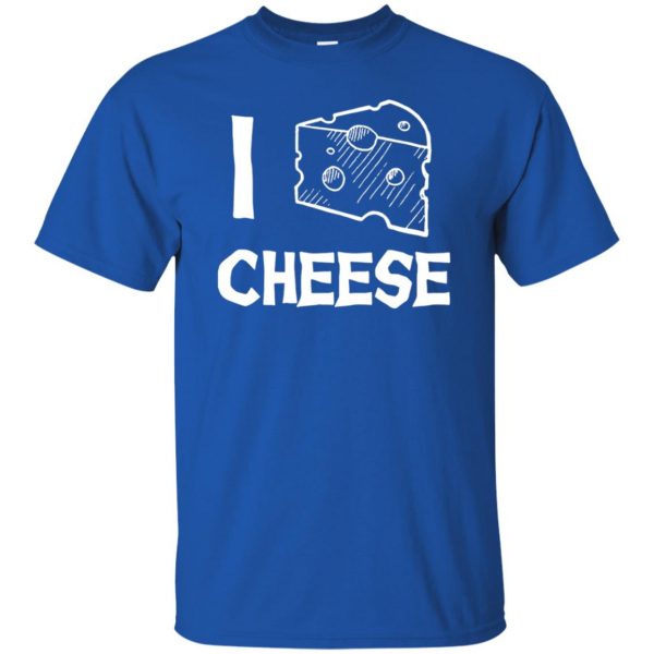 i love cheese t shirt - royal blue