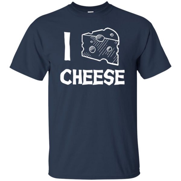 i love cheese t shirt - navy blue