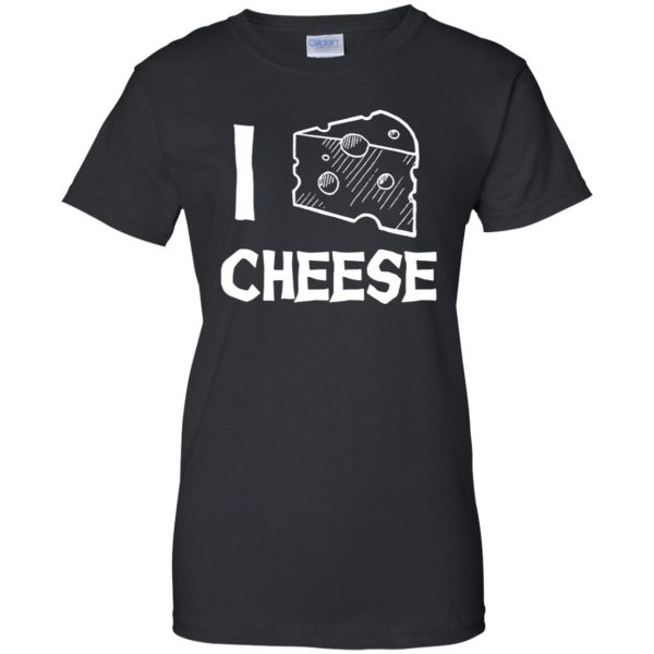 i love cheese womens t shirt - lady t shirt - black