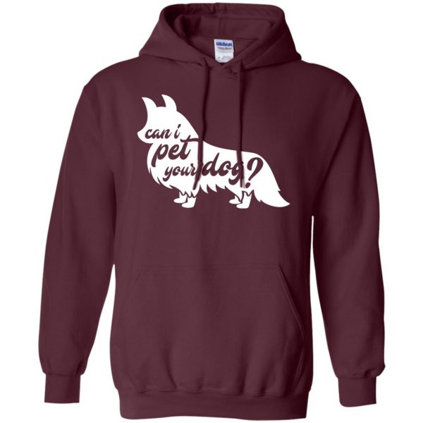 can i pet your dog hoodie - maroon