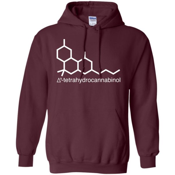 thc molecule hoodie - maroon