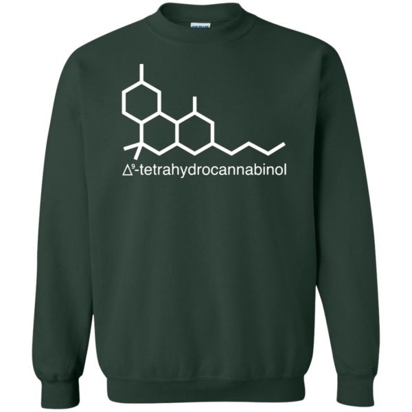 thc molecule sweatshirt - forest green