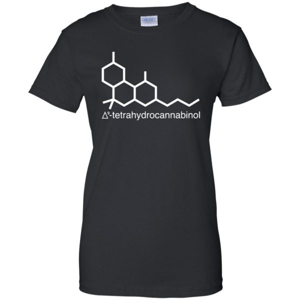 thc molecule womens t shirt - lady t shirt - black