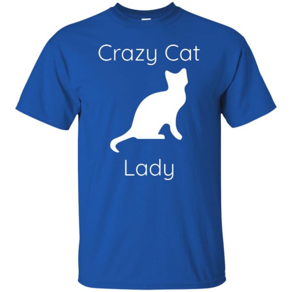 crazy cat lady t shirt - royal blue