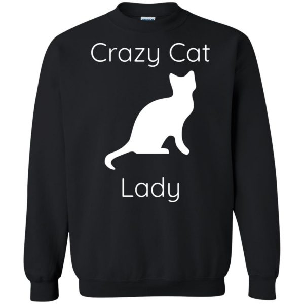 crazy cat lady sweatshirt - black