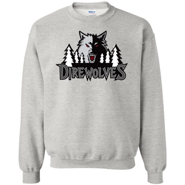 winterfell direwolves sweatshirt - ash