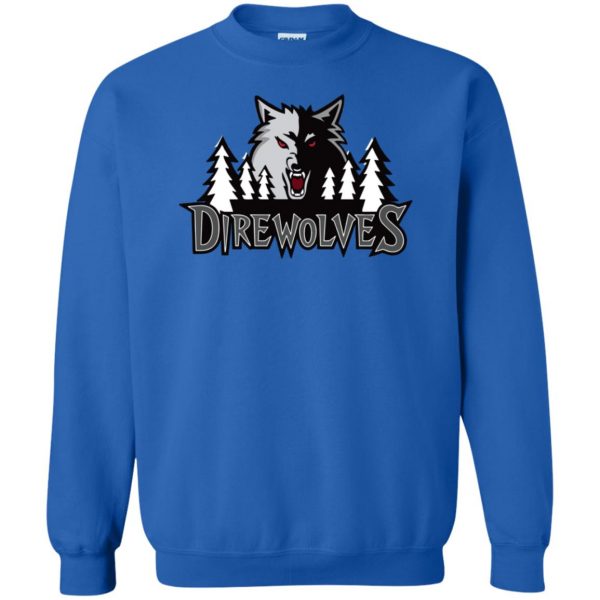 winterfell direwolves sweatshirt - royal blue