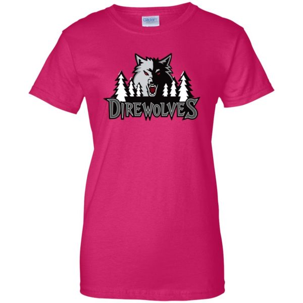winterfell direwolves womens t shirt - lady t shirt - pink heliconia