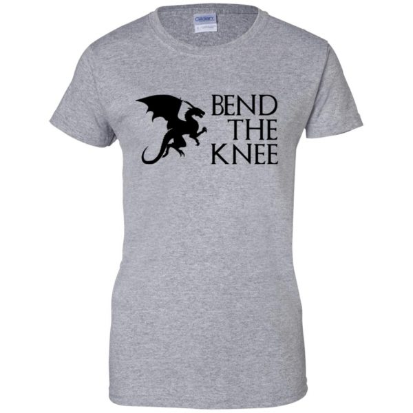 bend the knee womens t shirt - lady t shirt - sport grey