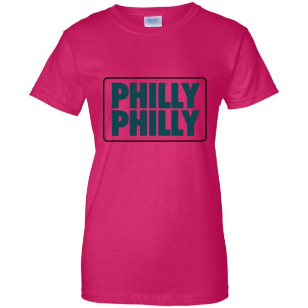 philly philly womens t shirt - lady t shirt - pink heliconia