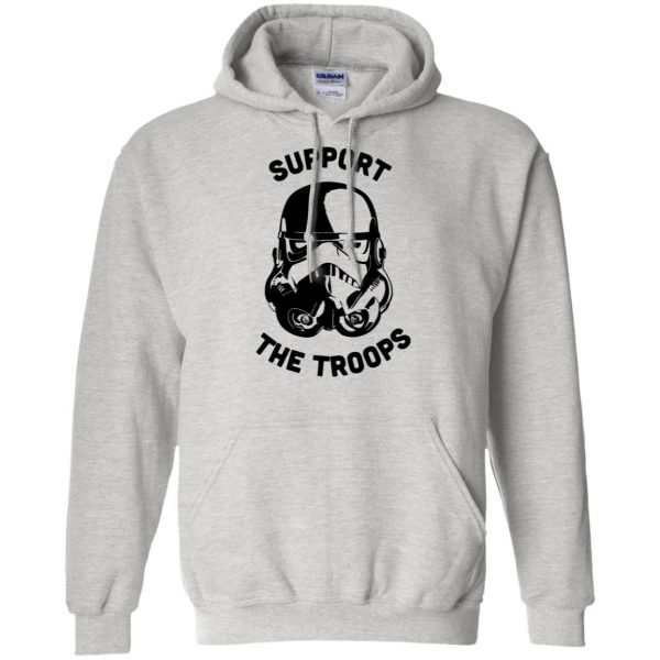 support the troops hoodie - ash