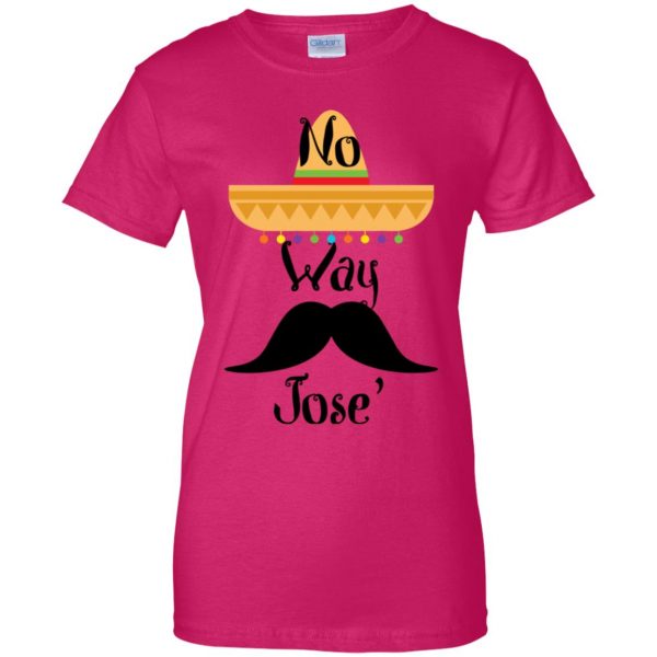 no way jose womens t shirt - lady t shirt - pink heliconia