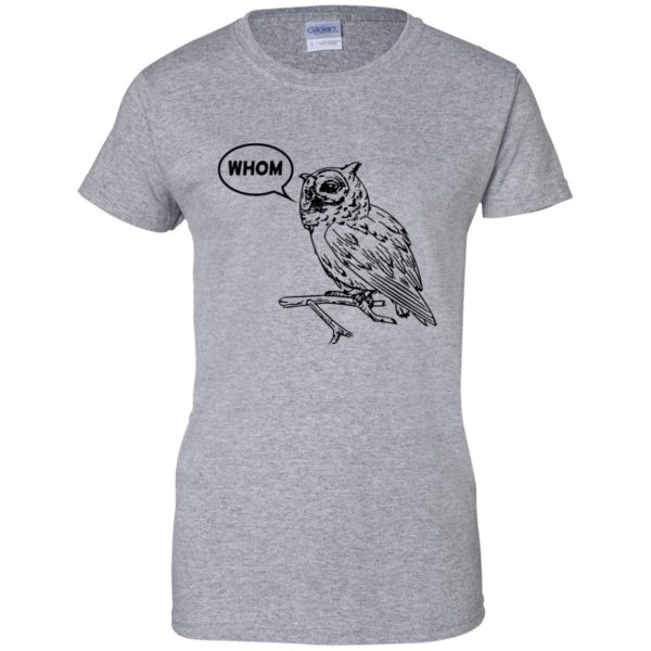 whom owl womens t shirt - lady t shirt - sport grey