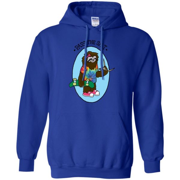 stoner sloth hoodie - royal blue