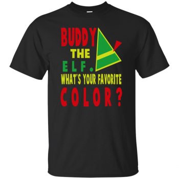 buddy the elf what your favorite color shirt - black
