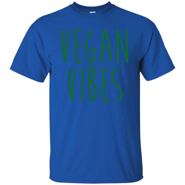 vegan vibes t shirt - royal blue