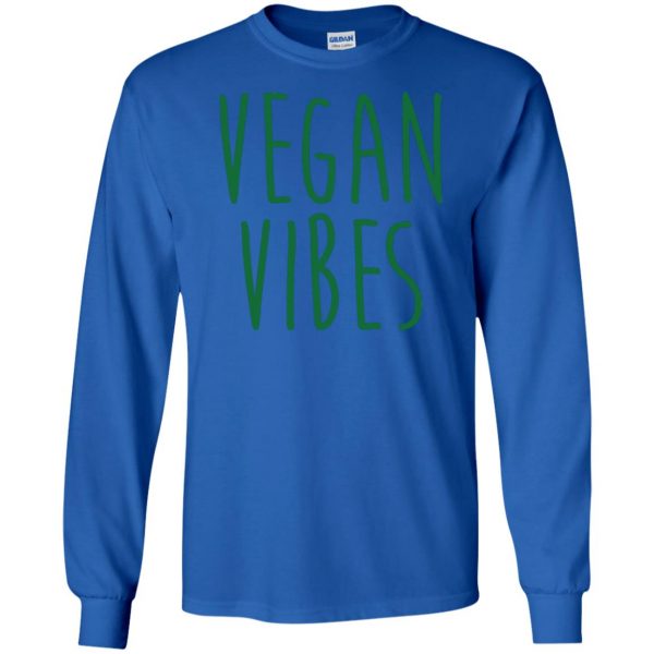 vegan vibes long sleeve - royal blue