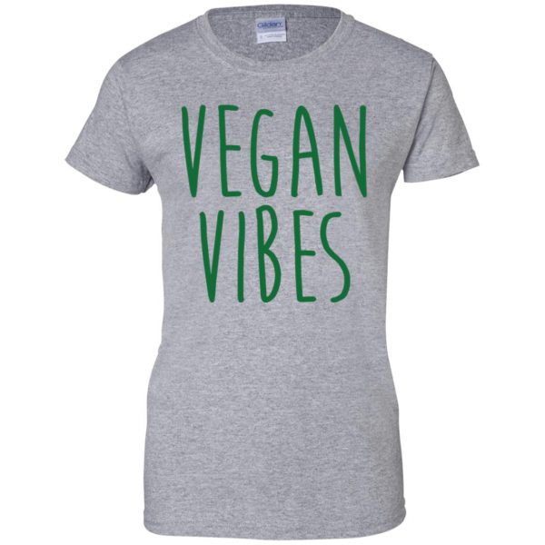 vegan vibes womens t shirt - lady t shirt - sport grey