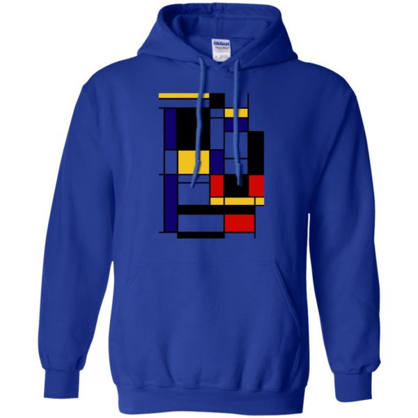 mondrian hoodie - royal blue