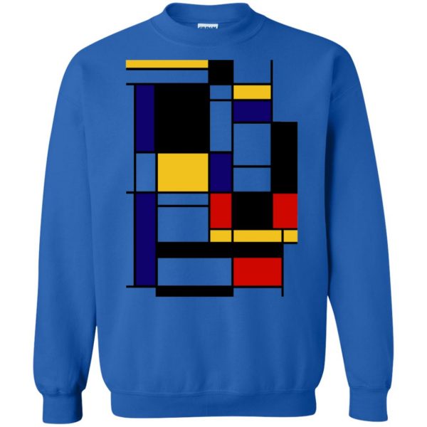 mondrian sweatshirt - royal blue