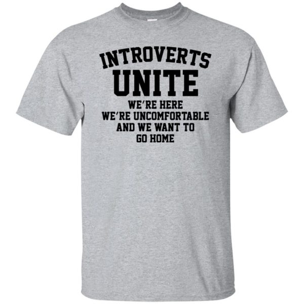 introvert t shirts - sport grey
