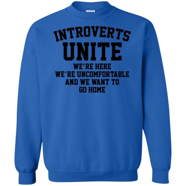introvert sweatshirt - royal blue