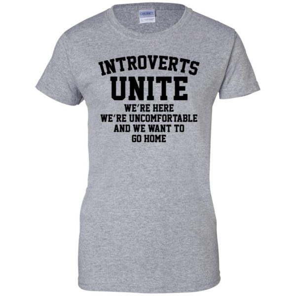 introvert womens t shirt - lady t shirt - sport grey