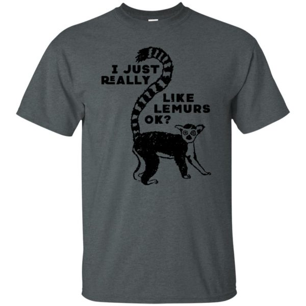 lemur t shirt - dark heather