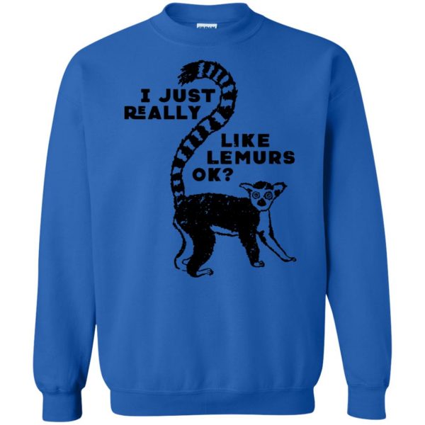 lemur sweatshirt - royal blue