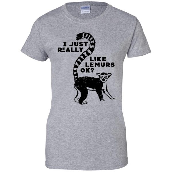 lemur womens t shirt - lady t shirt - sport grey