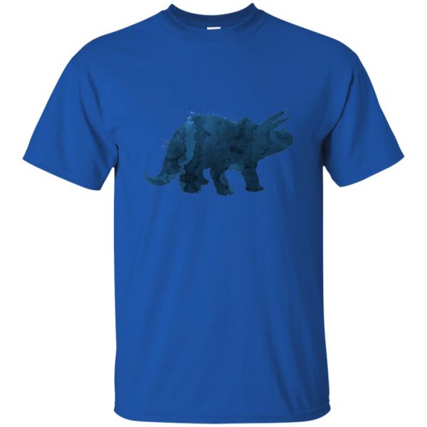 triceratops t shirt - royal blue