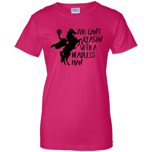headless horseman womens t shirt - lady t shirt - pink heliconia