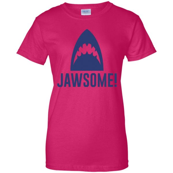 jawsome womens t shirt - lady t shirt - pink heliconia