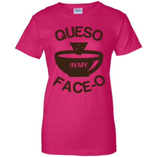 queso womens t shirt - lady t shirt - pink heliconia