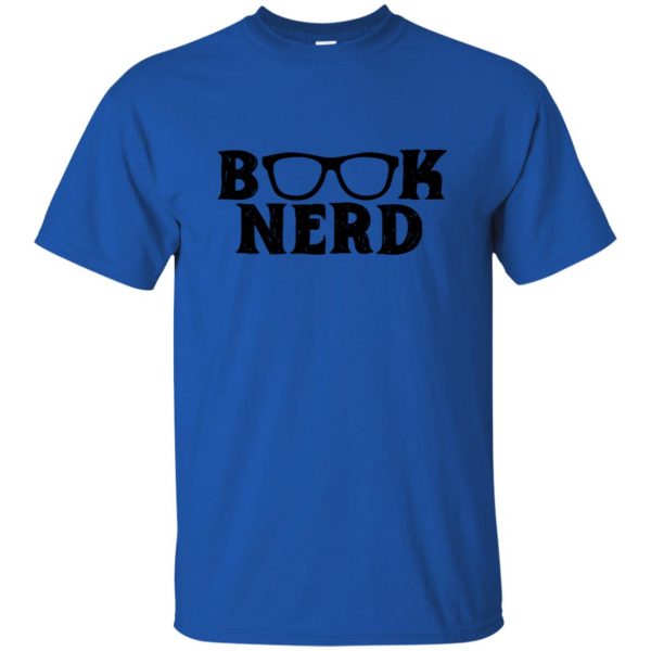 book nerd t shirt - royal blue