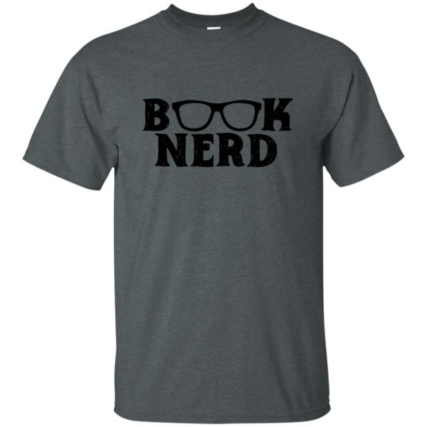 book nerd t shirt - dark heather
