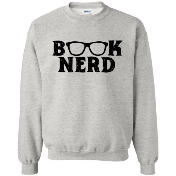 book nerd sweatshirt - ash