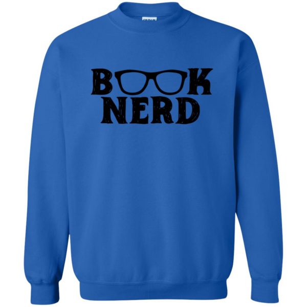 book nerd sweatshirt - royal blue