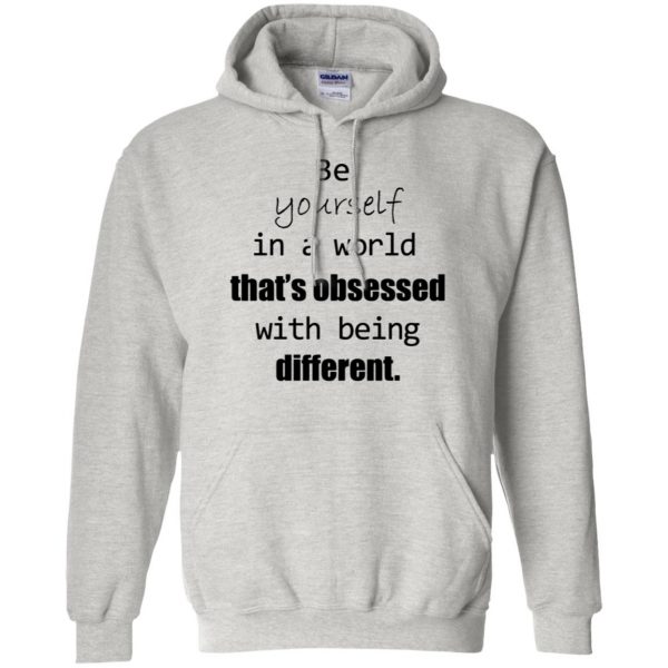 be yourself hoodie - ash