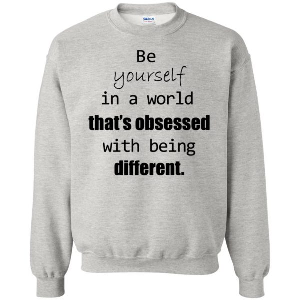 be yourself sweatshirt - ash
